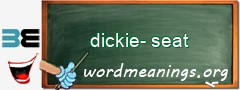 WordMeaning blackboard for dickie-seat